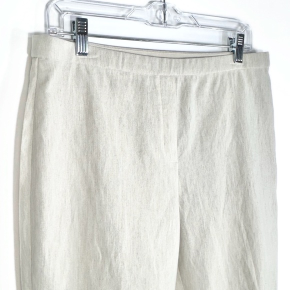 NWT Elie Tahari Linen Blend Neutral Beige Bermuda Knee Length Walking Shorts 10 - Picture 3 of 11